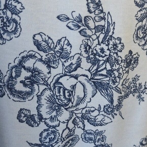 Adonna  XL Chemise & Robe Set Blue Floral Lace Trim - Picture 6 of 8